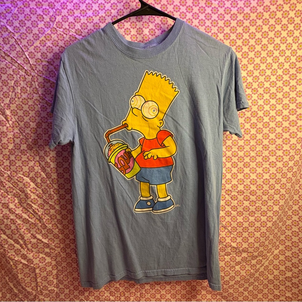 The‎ Simpsons Bart Simpson Squishee T-Shirt Blue Adult Small 2011